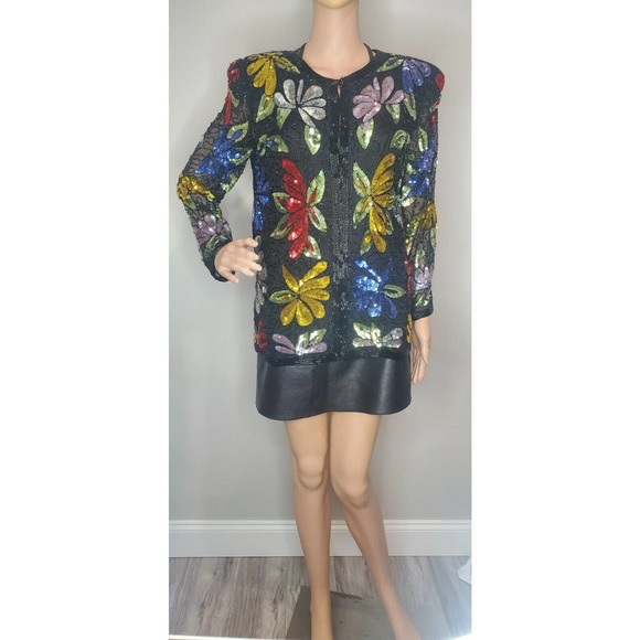 Vintage Swee Lo Beaded Sequin Cocktail Jacket. Size Small - Picture 1 of 8